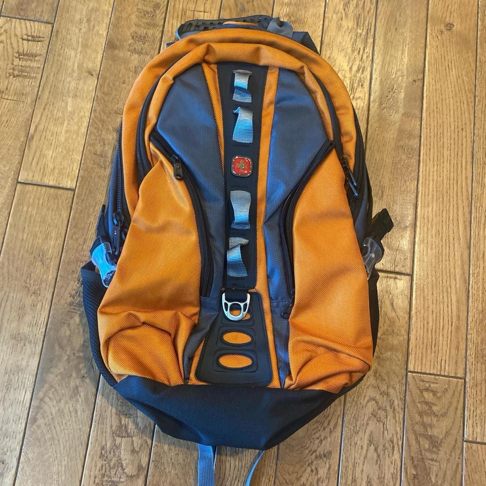 SWISSGEAR Wenger Orange and Black Backpack.
